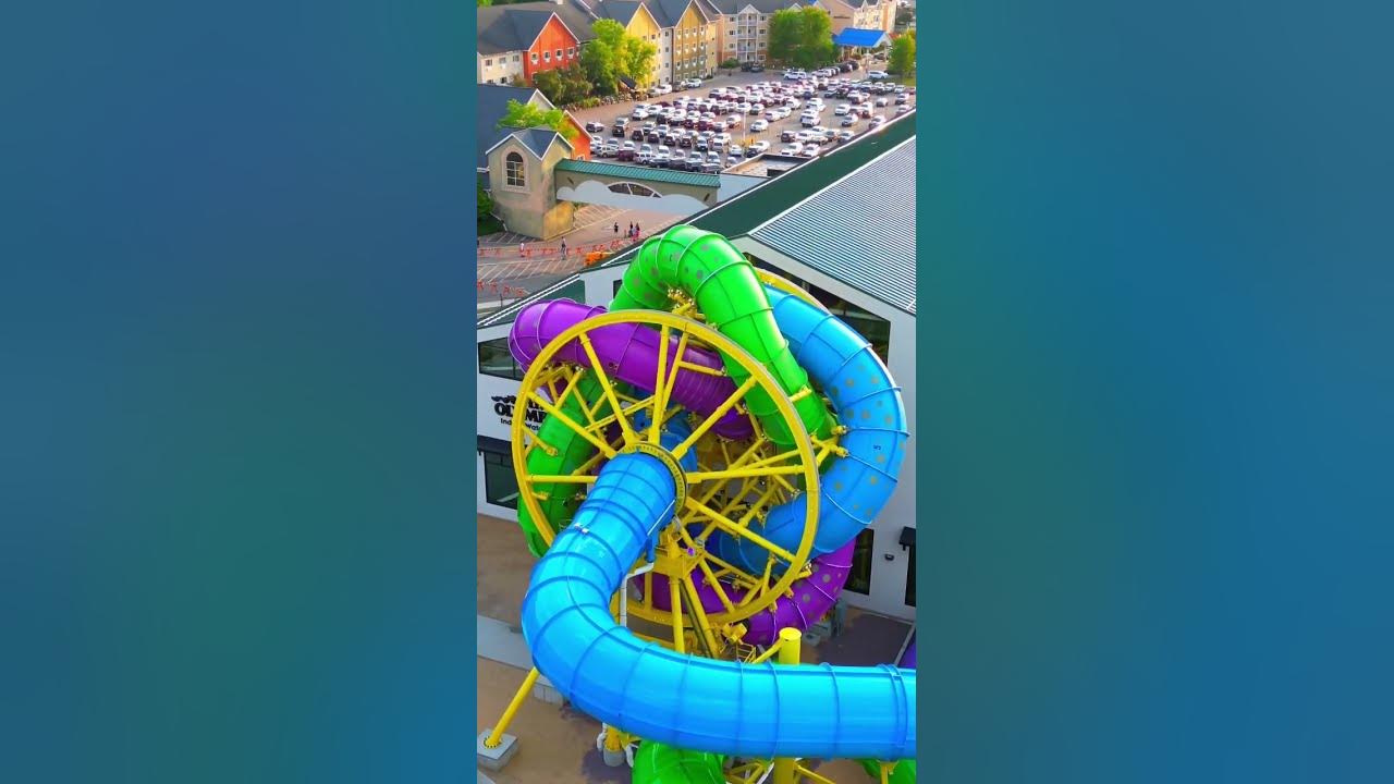 Rotating water slide! #shorts