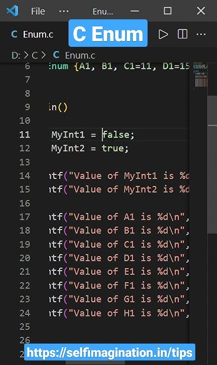 C Enum | Enumerated Data Type - YouTube