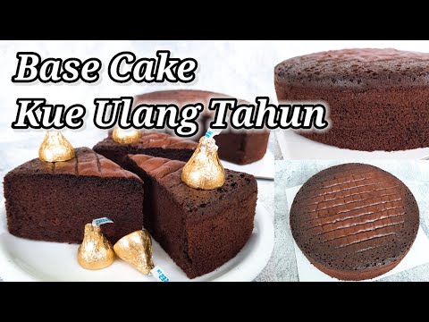 Sponge Cake Coklat | Base cake kue ulang tahun | Super lembut dan nyoklat abiss