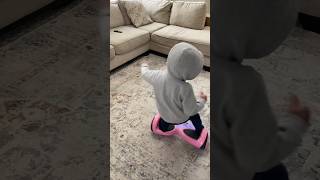 He Figured How To Ride Hoverboard But Cant Step Off.