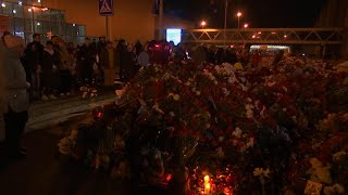 Makeshift memorial for victims of Moscow concert hall attack continues to grow