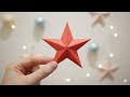 3D paper star | Christmas decoration with paper star | how to make star with papers#DIY 3D star ✨