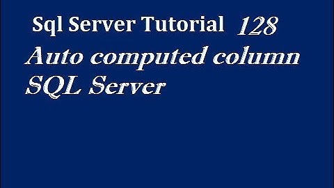 Auto computed column SQL Server
