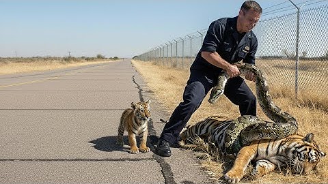 Rescue Story: Heart-Stopping Moment Rescuers Save Mother Tiger From Giant Python Attack