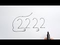 Lion drawing with 2222 number  lion drawing easy  lion drawing number art  lion drawing idea