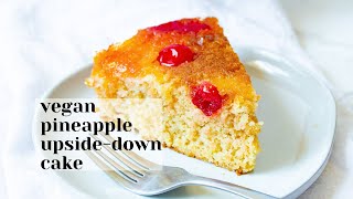 Vegan Pineapple Upside Down Cake #shorts