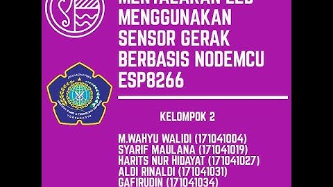 Menyalakan LED Menggunakan PIR Sensor Berbasis NodeMCU ESP8266