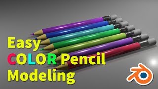Blender Tutorial | Easy colored pencil modeling | 3D modeling