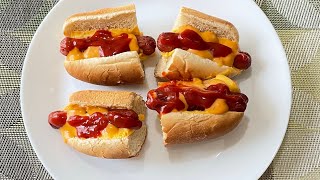 5 minutes mini Hot Dog 🌭 in Air Fryer/Quick and easy snacks