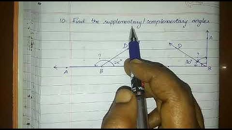 Exercise 4.2/ 10. Find the supplementary/complementary angles