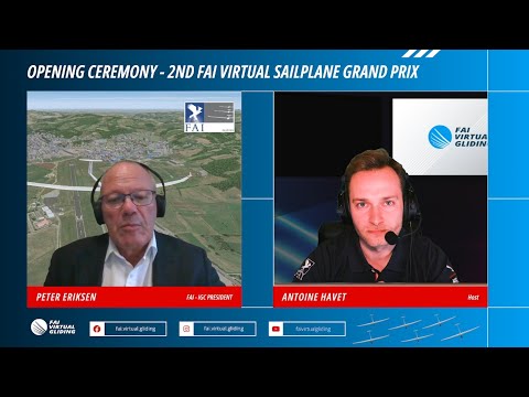 Opening Ceremony with Mr. Peter Eriksen (FAI/IGC President) - 2nd FAI Virtual Sailplane Grand Prix