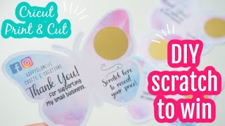 DIY SCRATCH TO WIN | CRICUT PRINT & CUT | HOW TO | TUTORIAL screenshot 2