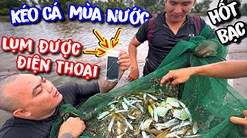 Thánh Xàm kéo cá giữa đồng nước nổi mênh mông và bữa cơm đạm bạc trong mưa