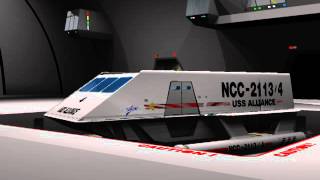 Star Trek TOS Dreadnaught Shuttle Bay Test