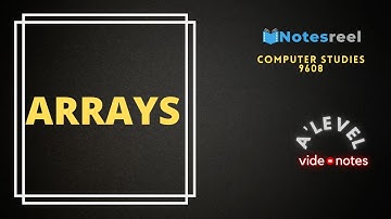 Arrays | A Level Notes Computer Studies 9608
