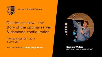 Queries are slow – the story of the optimal server & database configuration | Damian Widera | MVP