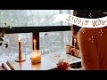 Studio vlog 4  a snow day paint with me