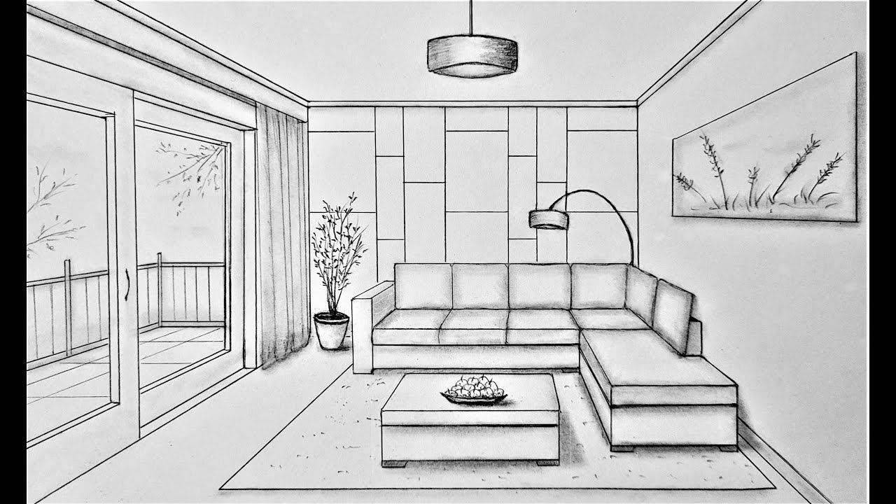 Draw A Room In One Point Perspective