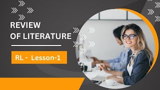 Review Of Literature Lesson-1