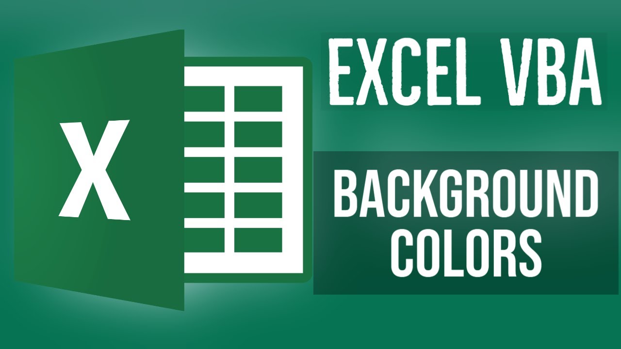 Excel VBA Tutorial for Beginners 10 - Background Colors in Excel VBA