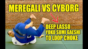 Meregali vs Cyborg Breakdown: Deep Lasso Yoko Sumi Sweep to Loop Choke (BJJ / Jiu-Jitsu Worlds 2021)