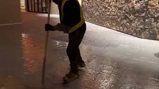 Decorative flake polyaspartic floor coating