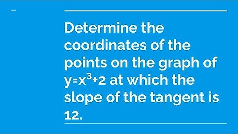 Determine the coordinates of the points on the graph of y=x³+2 at which the slope of the tangent is