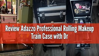Famous Review Adazzo Professional Rolling Makeup Train Case with Drawers, Large Cosmetic Trolley with Locks Profile