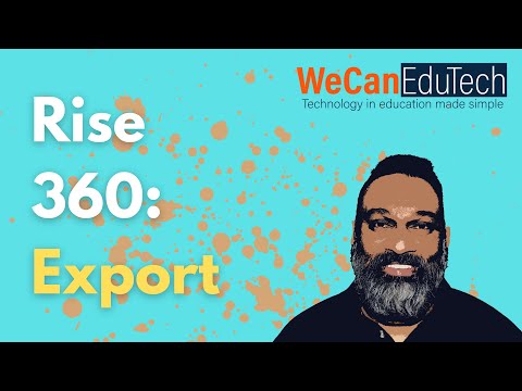 How to export a Rise module