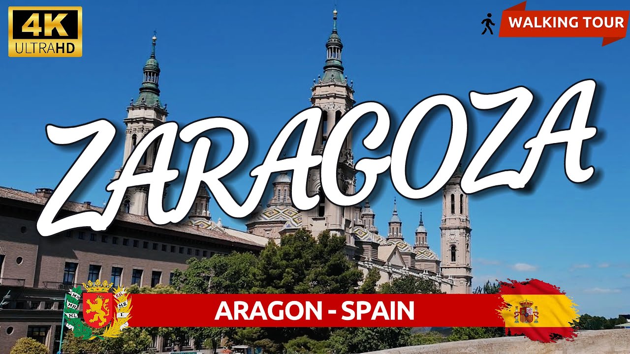 ZARAGOZA Historic Center 🇪🇸 4K WALKING TOUR🚶‍♂️☀️ ARAGON SPAIN ☀️ The city of Cierzo
