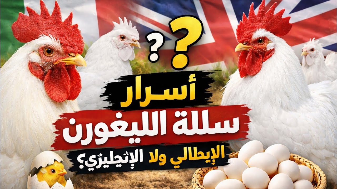 دجاج ليجورن: السر الحقيقي لإنتاج أكثر من 300 بيضة في السنة 🥚🥚
