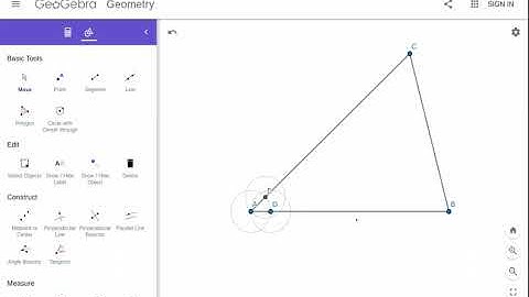 Construction: Inscribed Circle (GeoGebra)
