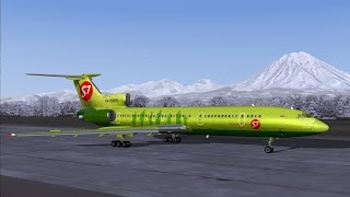 FS9 Ту-154м Посадка в Елизово (UHPP)