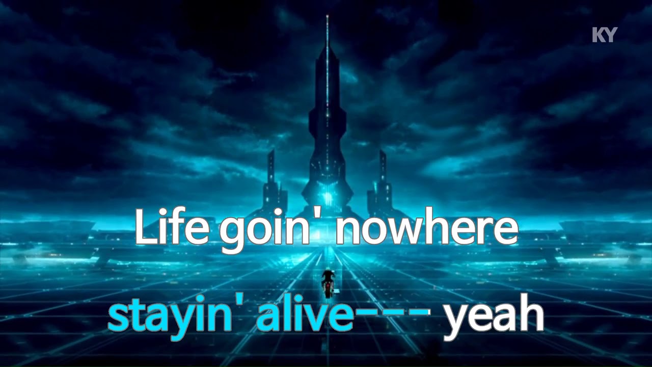 Bee Gees Stayin' Alive KARAOKE - YouTube