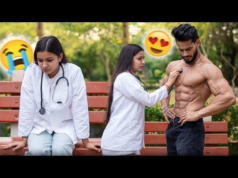 Shirtless Bodybuilder picking Up a Sad 😔  Doctor 👩‍⚕️