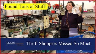 Found Tons of Stuff! Depression & Milk Glass, Corningware, Lenox, more - Thrift with Me Dr. Lori
