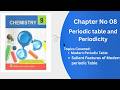 Class 9 Chemistry Chapter 8 Lecture 1 | Introduction & Modern Periodic Table | Periods and Groups
