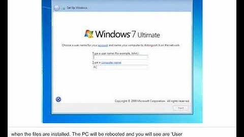 ICT - How to install windows 7