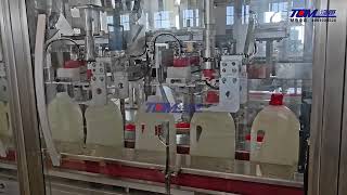 Fully Automatic Production Line | Flow Meter Filler + Tracking Capper + Labeler
