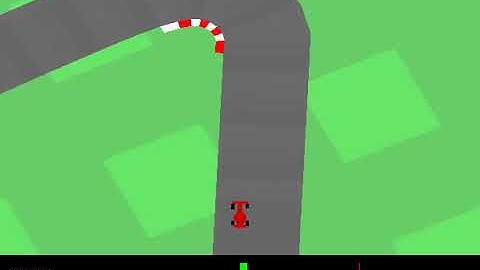 Racing car learned how to follow the curved road using  reinforcement learning (DQN)