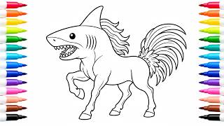Strange World: Sharkallion Coloring Page | Fantasy Art