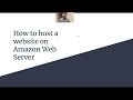 How To Host a Website on Amazon Web Server
