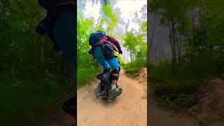 Подвесочка работает 🔥 #euc #nosfet #aero #моноколесо #лес #top #insta360 #shorts #speed #funny #fun