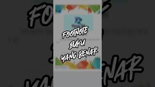 Cara membuat footnote dari buku yang benar #makalah #kuliah #tips #shorts