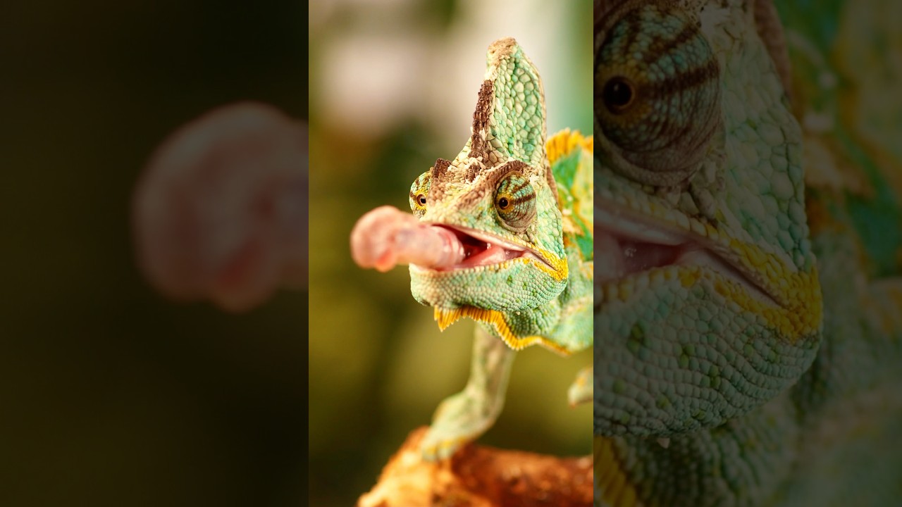 Guarda Slow motion chameleon tongue attack. 👅 su YouTube Guarda Slow motion chameleon tongue attack. 👅 su YouTube