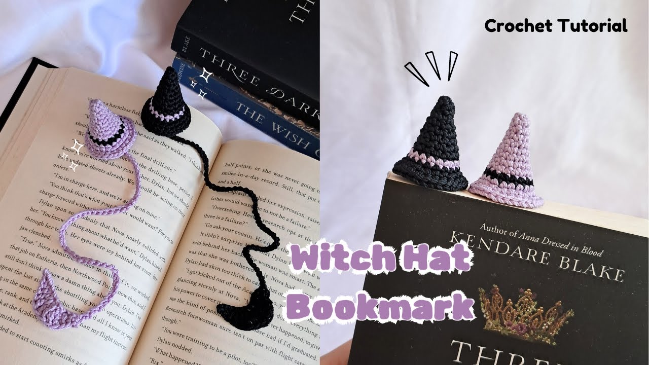 Witch Hat Bookmark Crochet Tutorial | Bookish Halloween Crochet Ideas ...