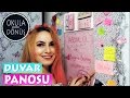 Çok Amaçlı Duvar Panosu | Mantar Pano + Beyaz Tahta + Takvim | Okula Dönüş Kendin Yap DIY