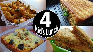 In this video we have shown 4 easy lunch ideas for kids. learn to make
kid's box recipes such as dahi sandwich, pasta, pizza bread and tawa
sandwi...