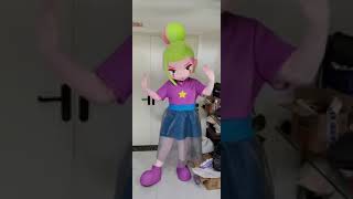 Cartoon Character Girl Spotsound.ca Mascot Costume With Fancy Outfit Birthday Party Dress