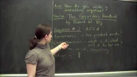 Motivating Sequence for Copywriting: ACCA - Awareness, Comprehension, Conviction, Action